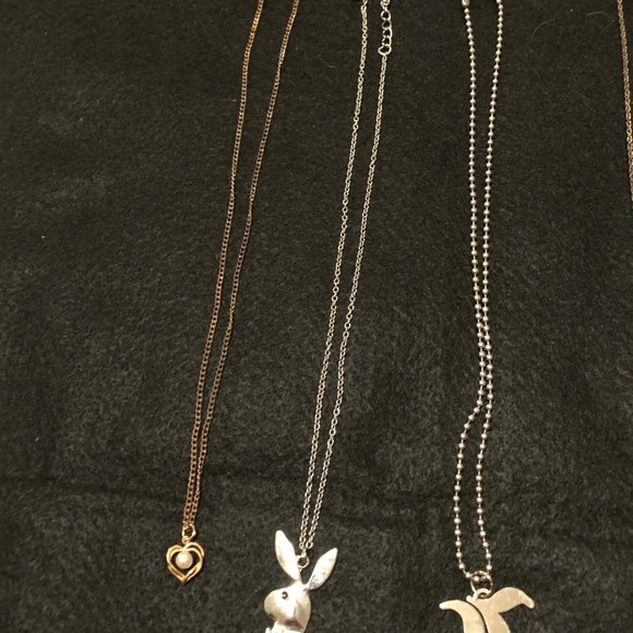 Lot of 6 women's necklaces pendant metal chain various size - Picture 7 of 9